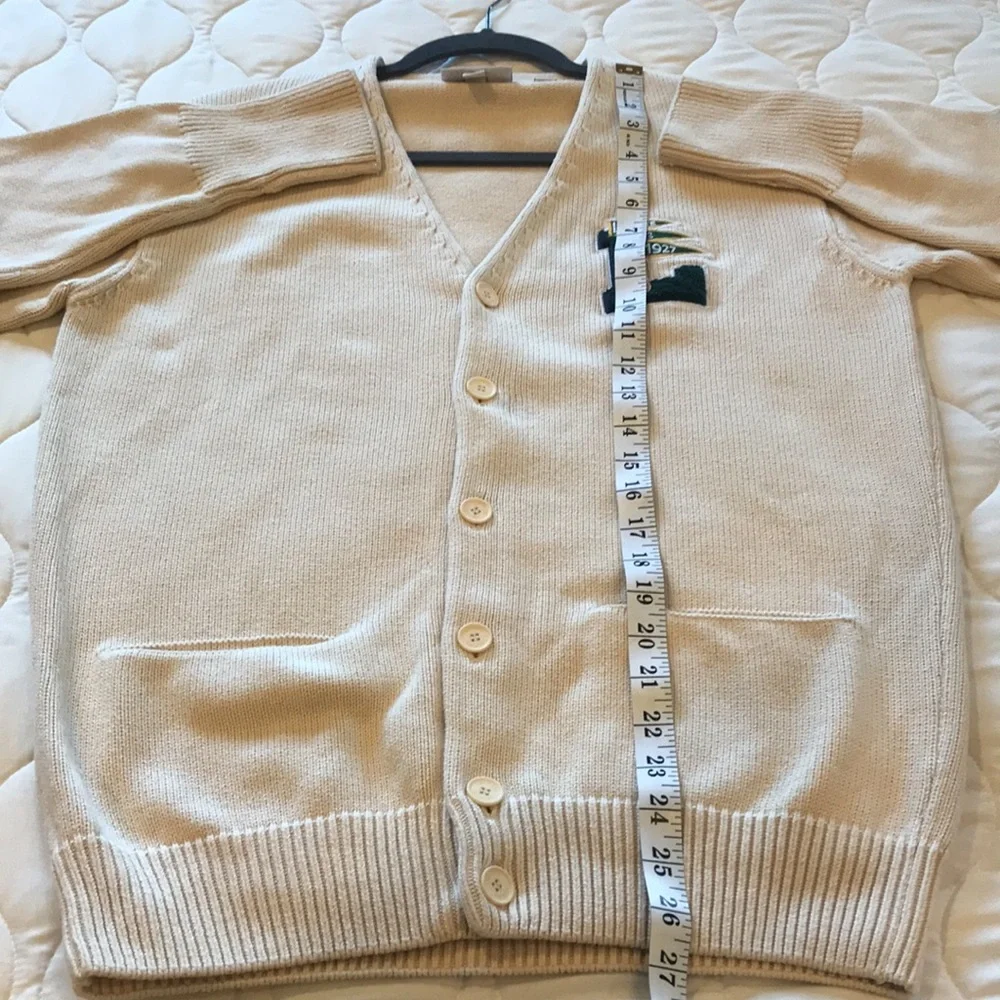 Lacoste Cream Cardigan with Black Accents - Picture 15 of 16